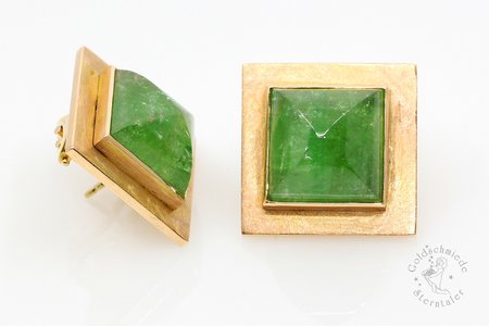 Ohrstecker aus Gold mit Grossular