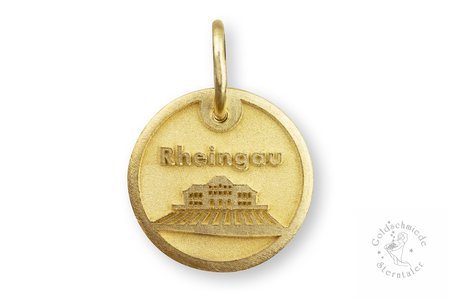 Rheingau Ring Anhänger in 585 Gold, Schloss Johannisberg