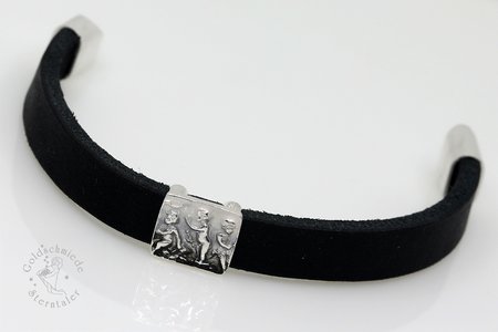 Armband aus 925 Silber und Leder