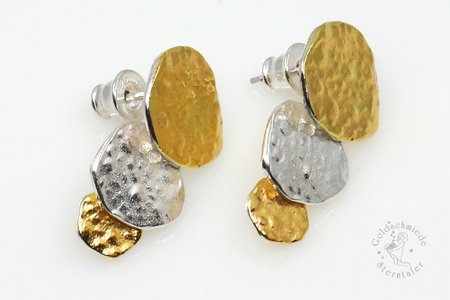 Ohrstecker aus Silber, teilvergoldet