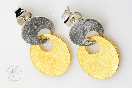 Ohrstecker aus Silber, teilvergoldet