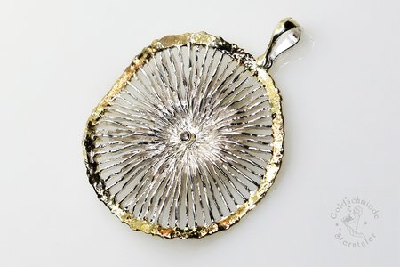 Anhänger aus Silber und Gold mit Diamant
