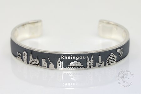 Rheingau Ring Armspange in 925 Silber (oxydiert)