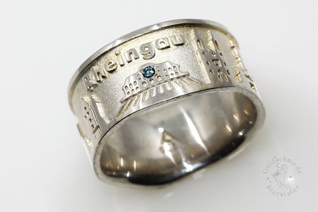 Rheingau Ring in 925 Silber mit Brillant