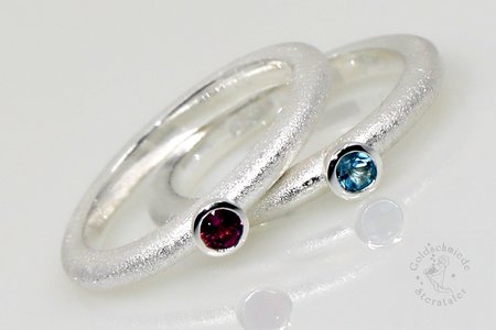 Ringe aus Silber mit Turmalin oder Topas