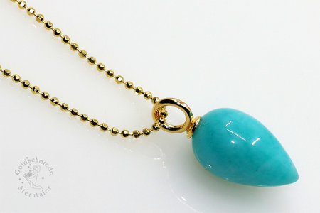 Anhänger 925 Silber (vergoldet), Amazonith