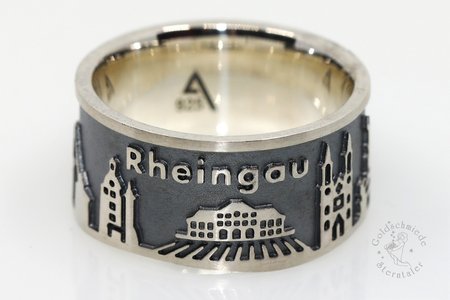 Rheingau Ring in 925 Silber (oxydiert)