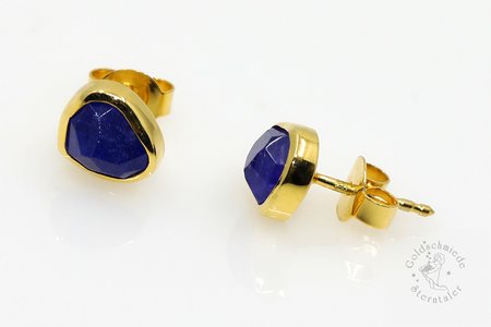 Ohrstecker aus Gold mit Tansanith